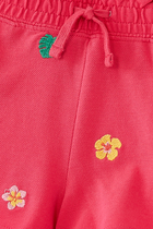 Kids Embroidered Cotton Shorts